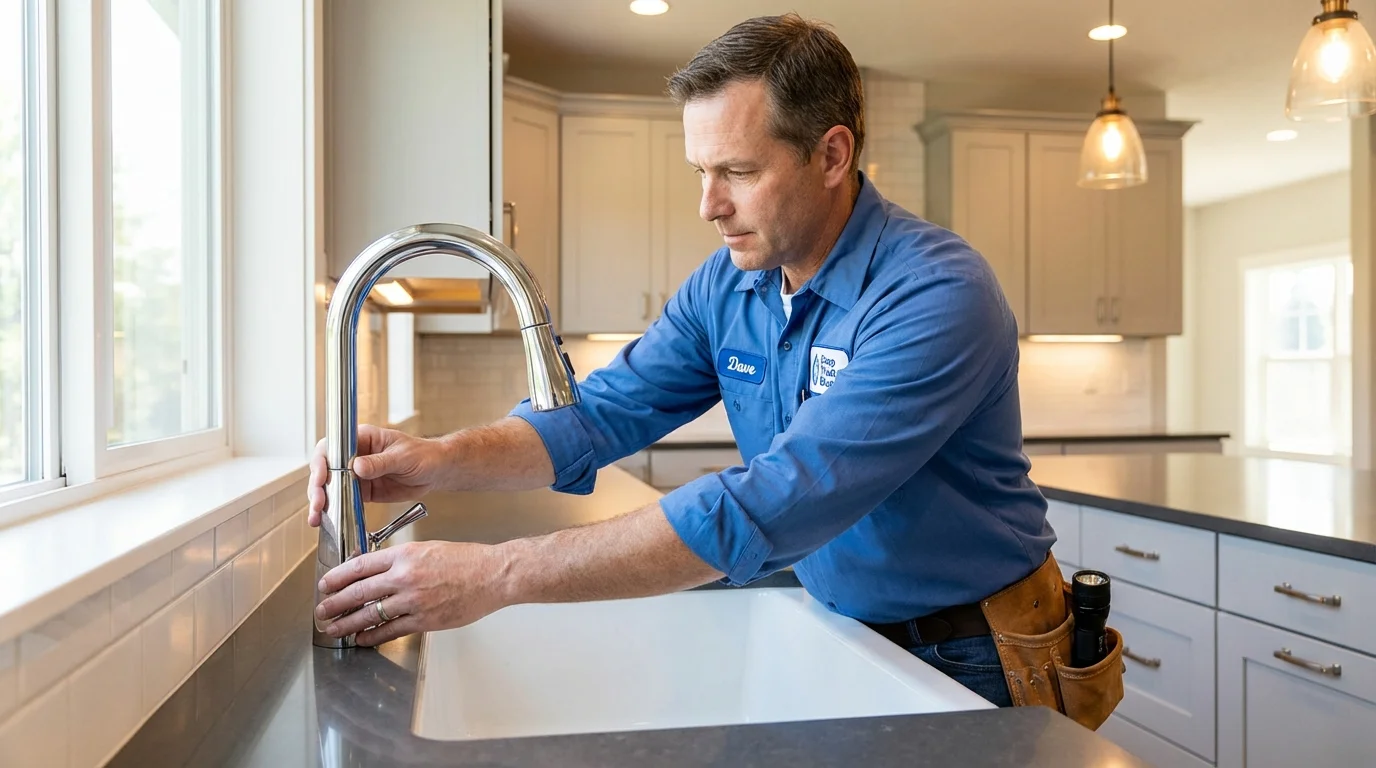 Kitchen faucet installation by Johns Plumbing LLC in Grand Prairie